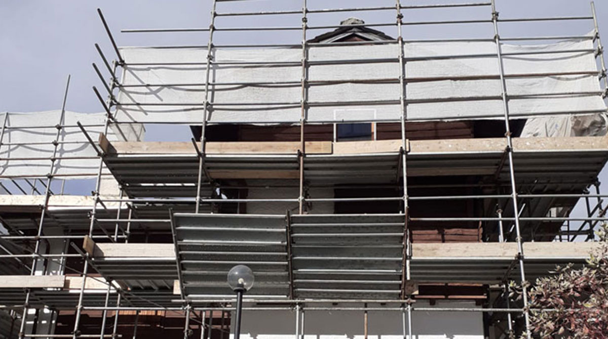 ponteggio multidirezionale per cantiere a torino